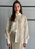 Carica l'immagine nel visualizzatore della galleria, Camicia ZAHJR con paillettes latte
