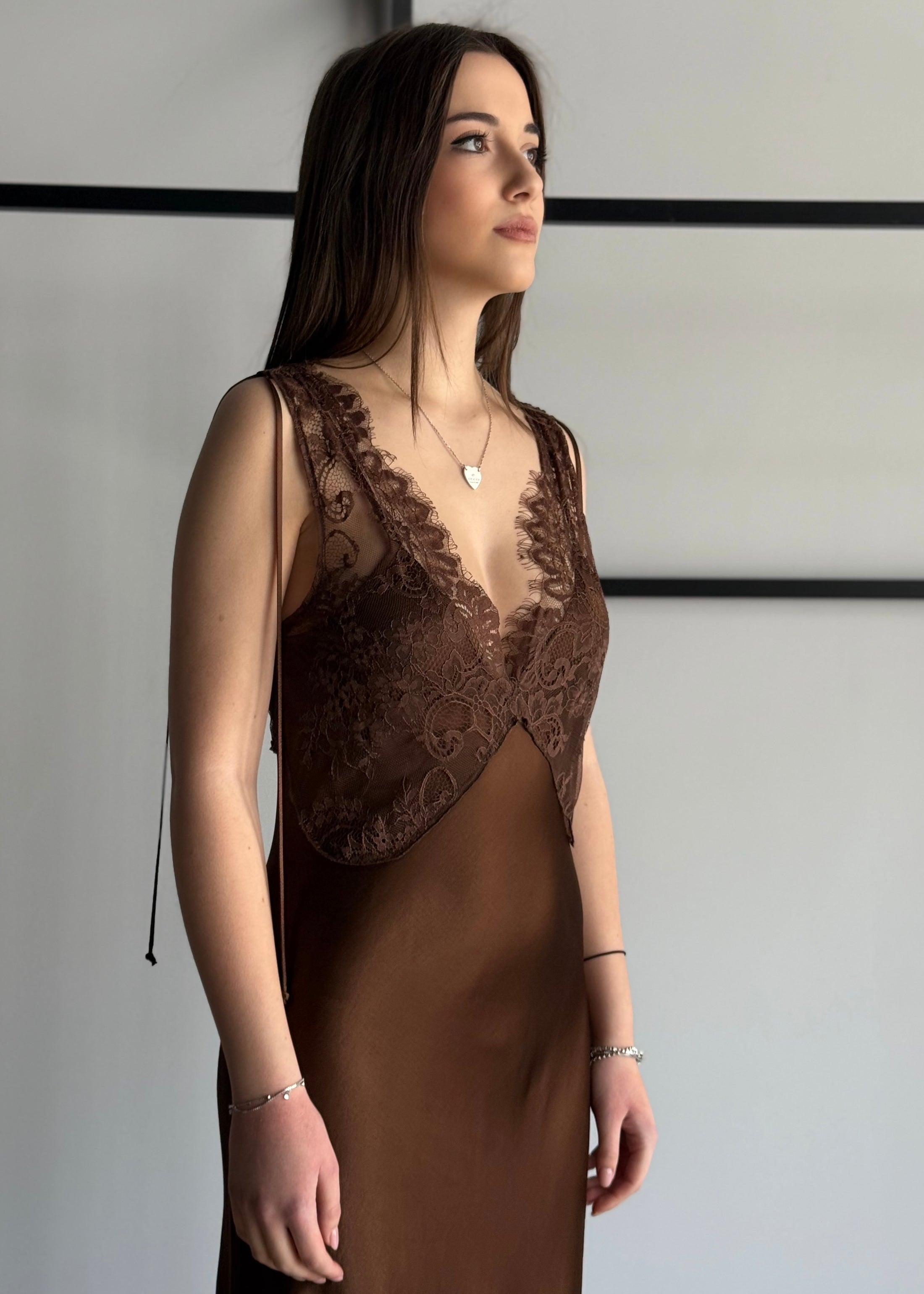 Abito lungo KONTATTO con pizzo