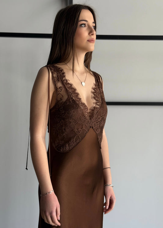Abito lungo KONTATTO con pizzo