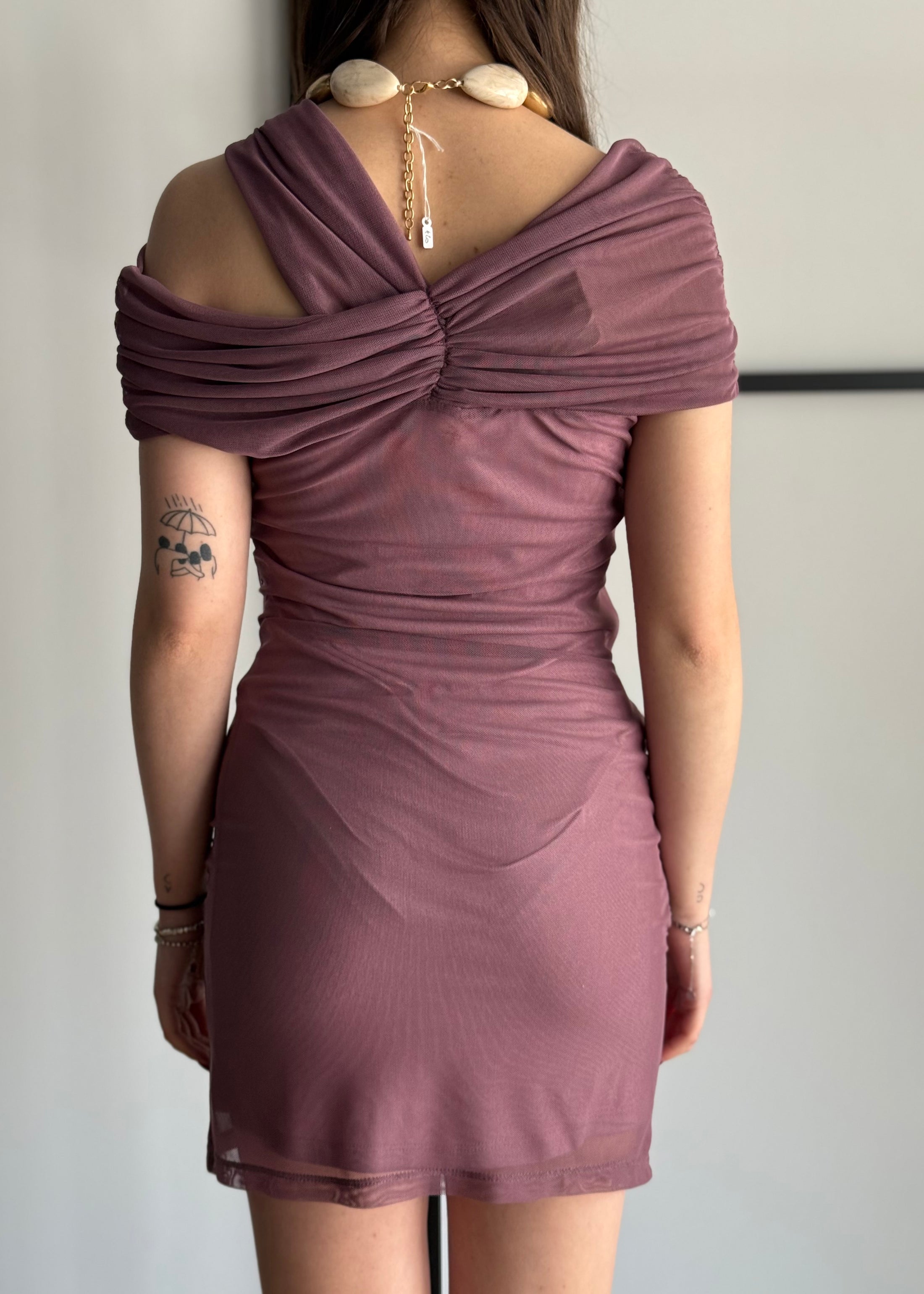 Abito KONTATTO drappeggiato malva