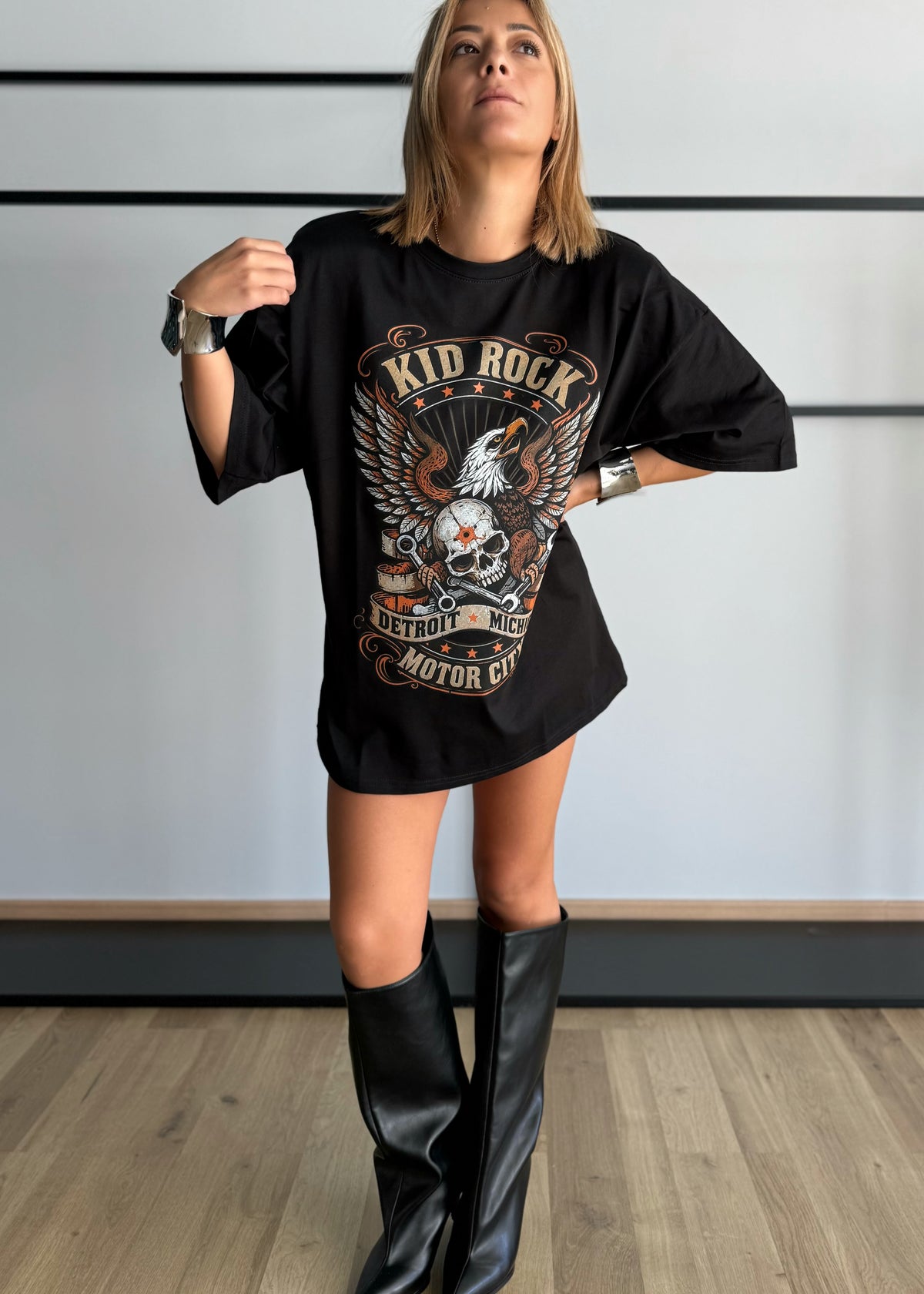 T-shirt kid rock motor city nera