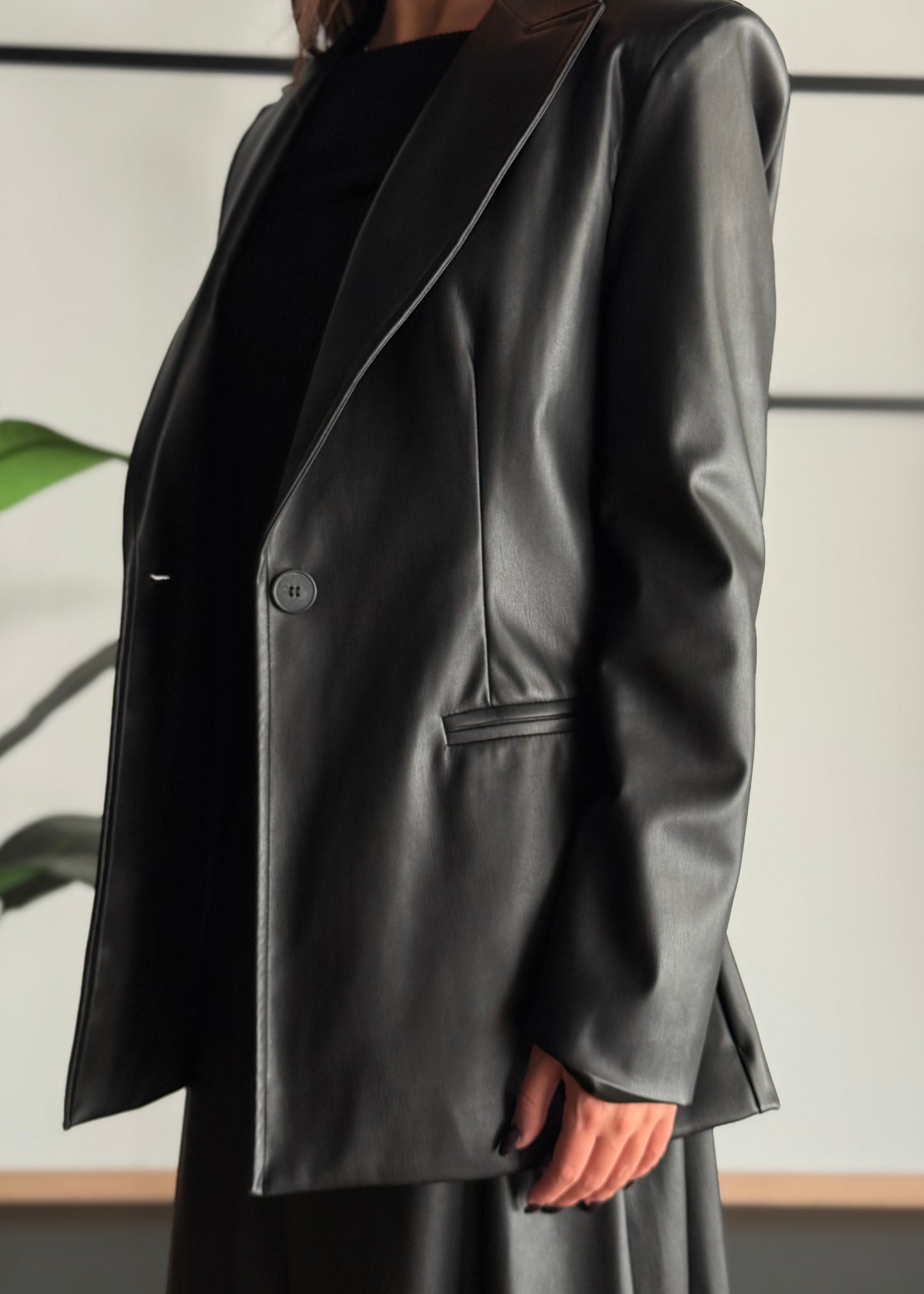 Blazer in ecopelle -KONTATTO