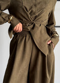 Carica l'immagine nel visualizzatore della galleria, Pantalone balloon militare effetto suede - PHILIALOFT
