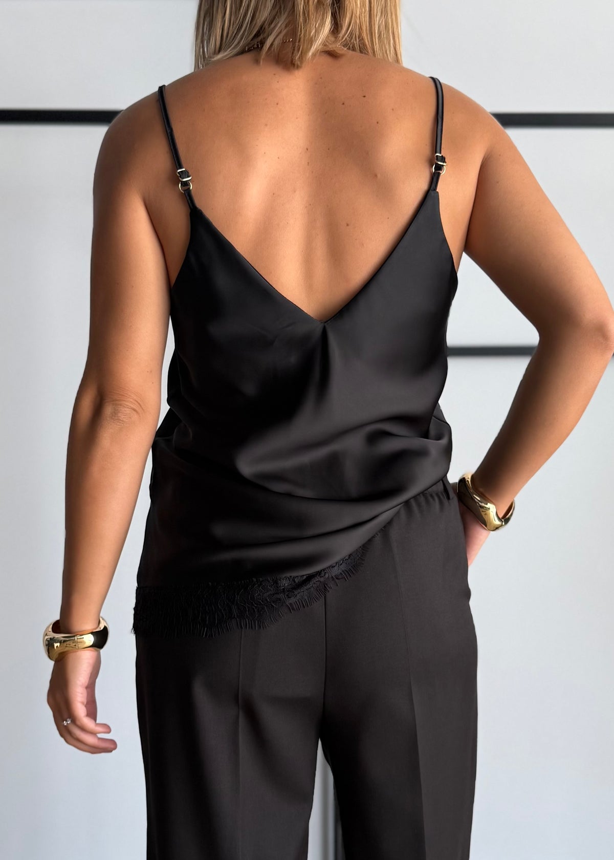 Top lingerie nero con pizzo - ZAHJR