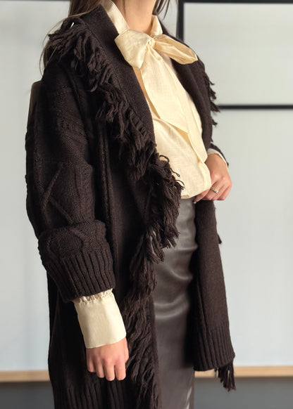 Cardigan con frange -KONTATTO