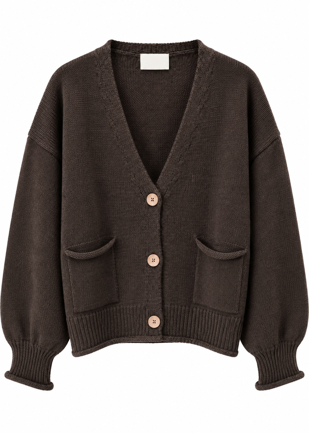 Cardigan over moro con tasche - ZAHJR