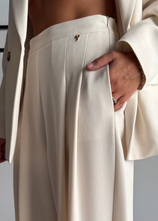 Pantalone panna balloon con pence - PHILIALOFT
