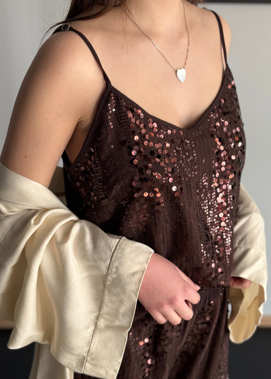 Top ZAHJR con paillettes