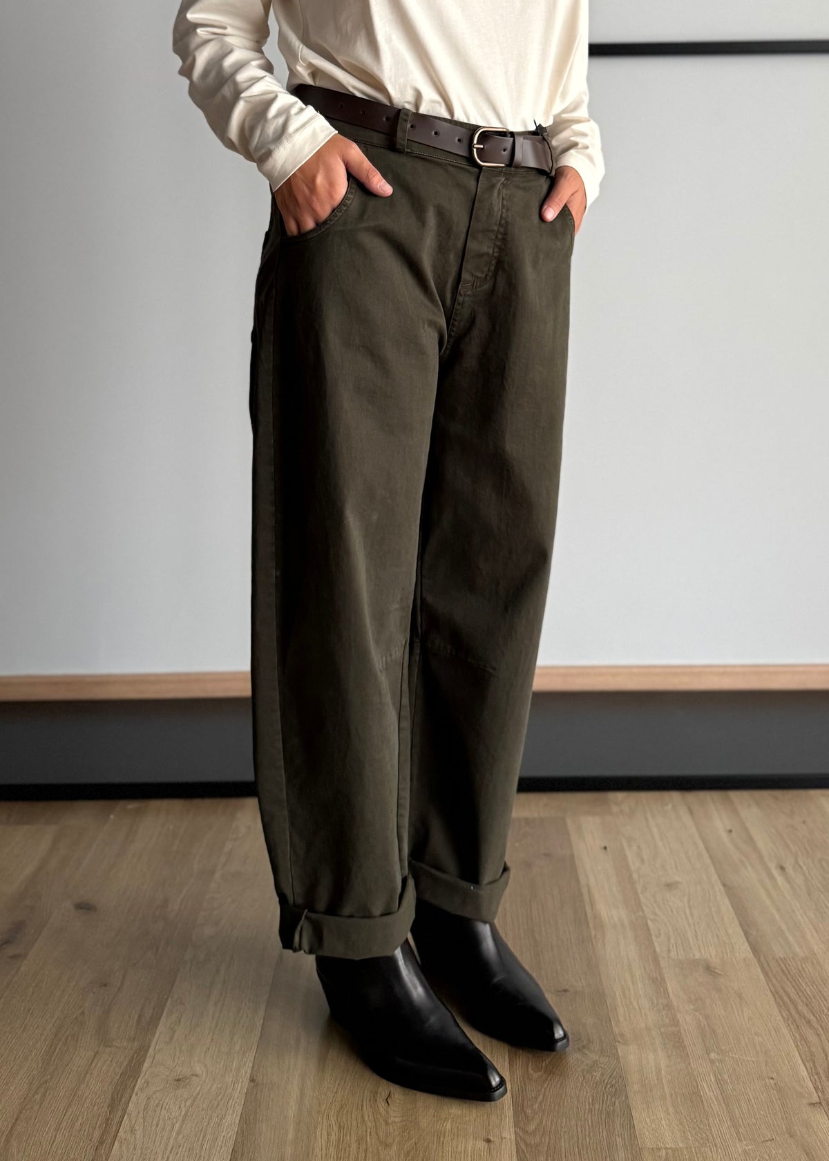 Pantalone militare balloon con cintura - ZAHJR