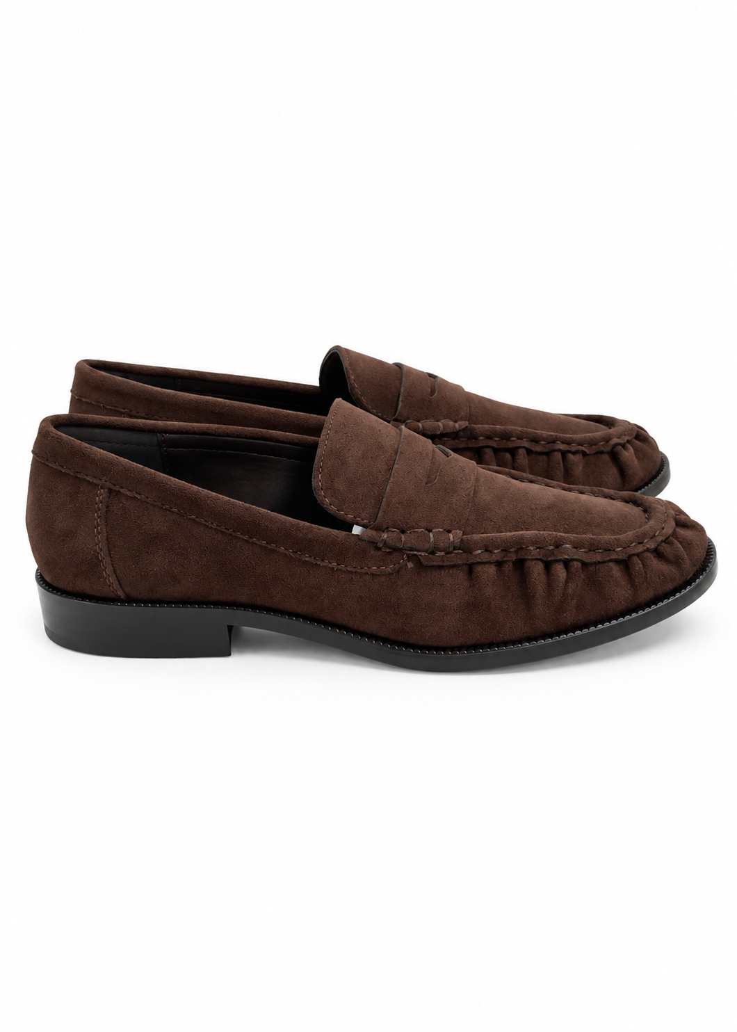 Mocassino in suede moro