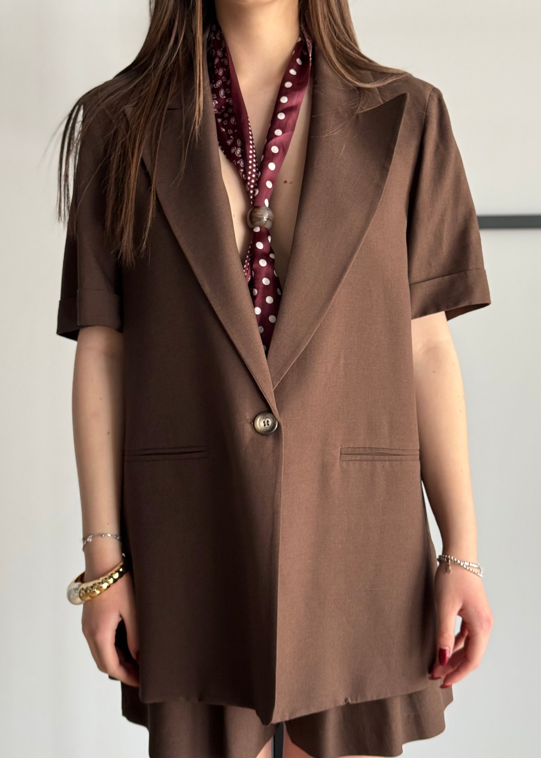 Blazer monopetto ZAHJR con foulard