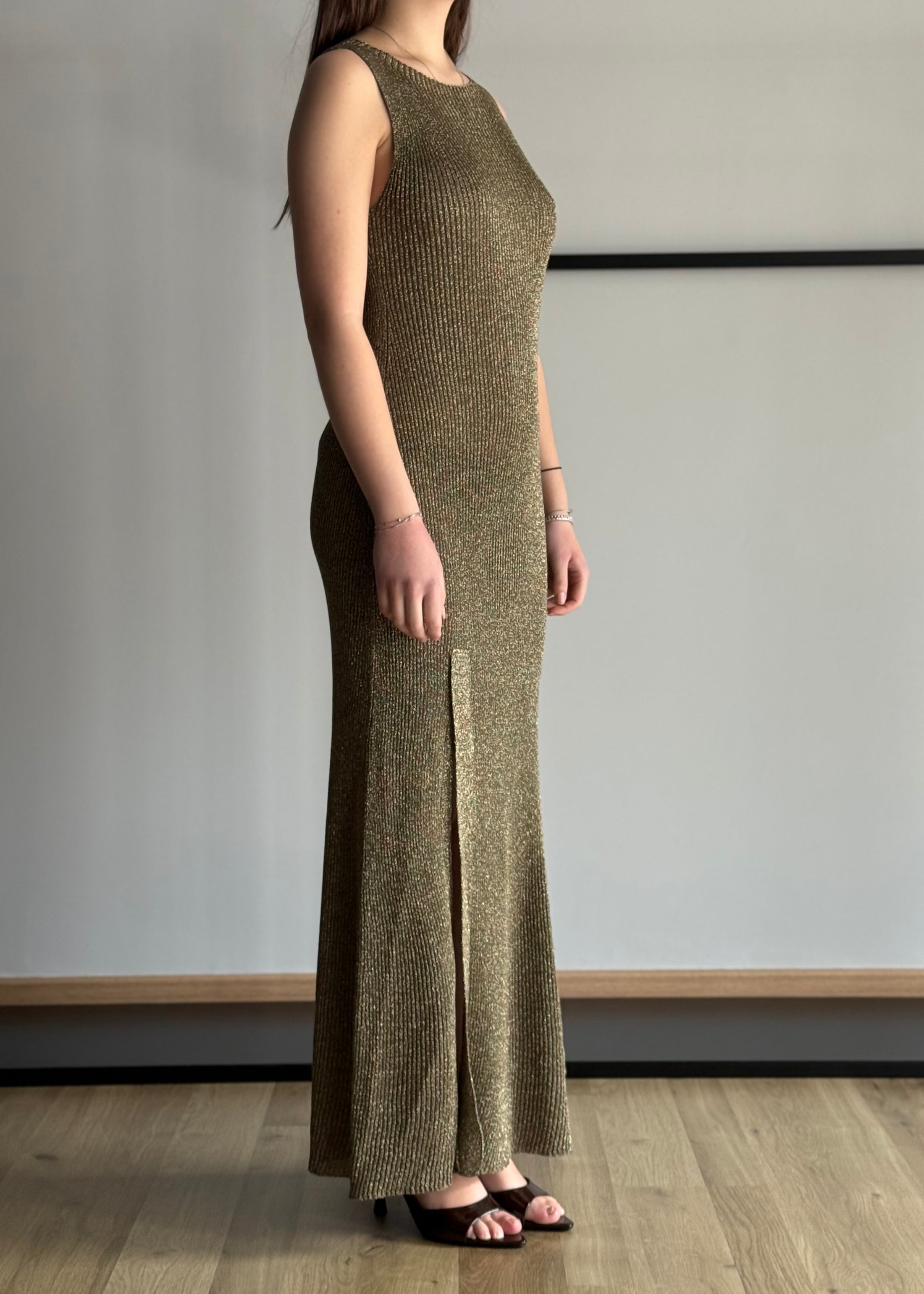 Abito KONTATTO in lurex militare