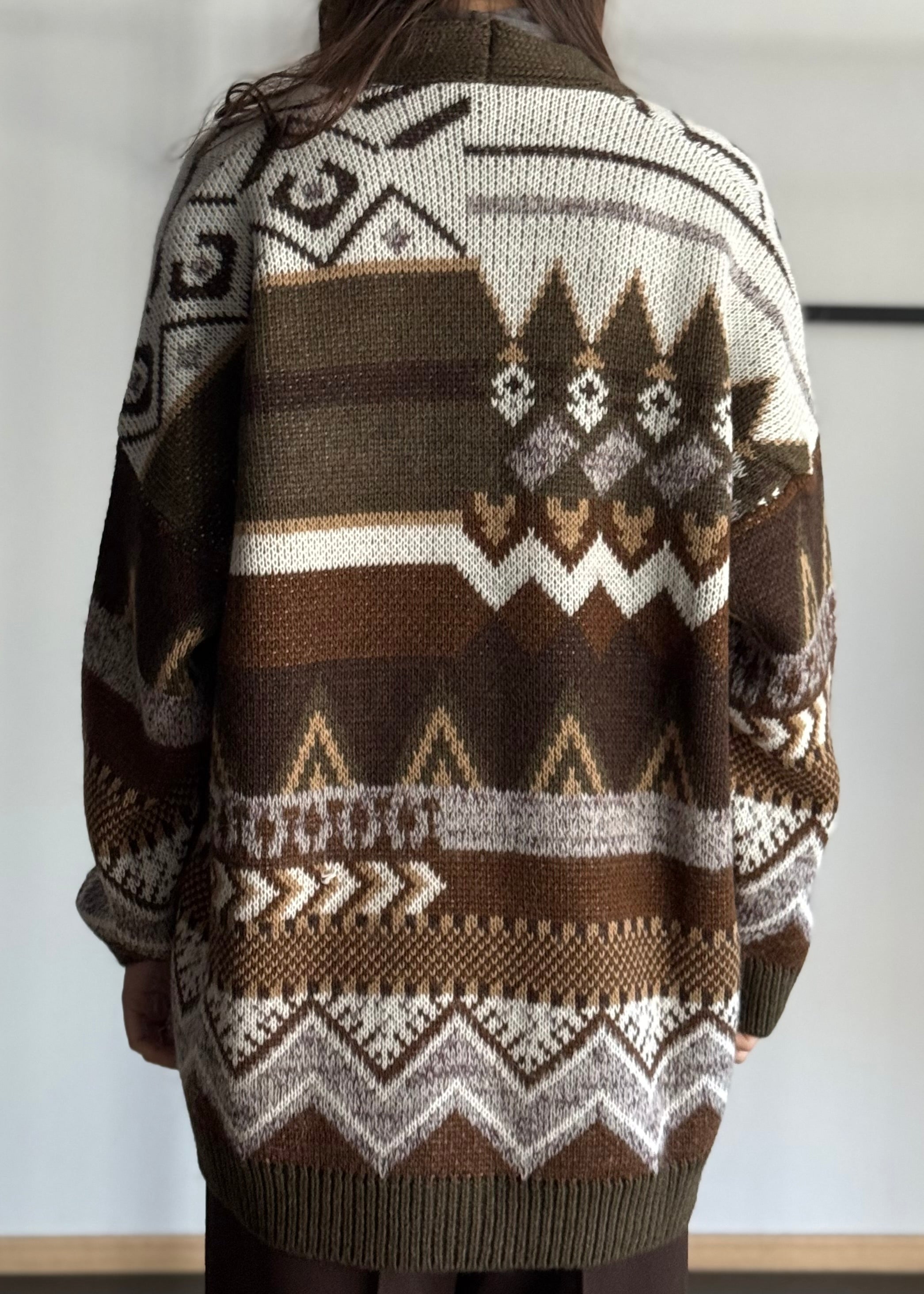 Cardigan ZAHJR jacquard oversize