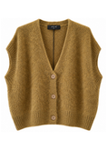 Carica l'immagine nel visualizzatore della galleria, Gilet olio in maglia soft con bottoni - PHILIALOFT

