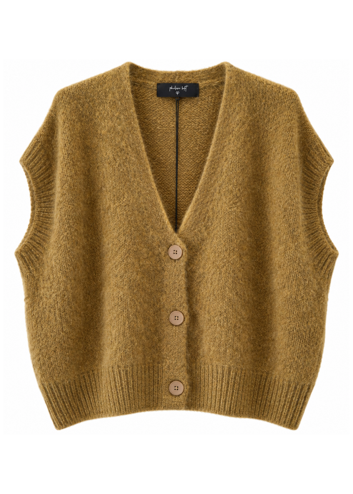 Gilet olio in maglia soft con bottoni - PHILIALOFT