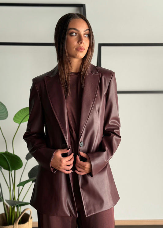 Blazer in ecopelle -KONTATTO