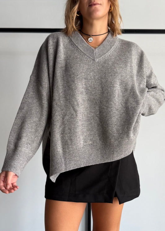 Maglia over scollo V 100% lana - ZAHRJ