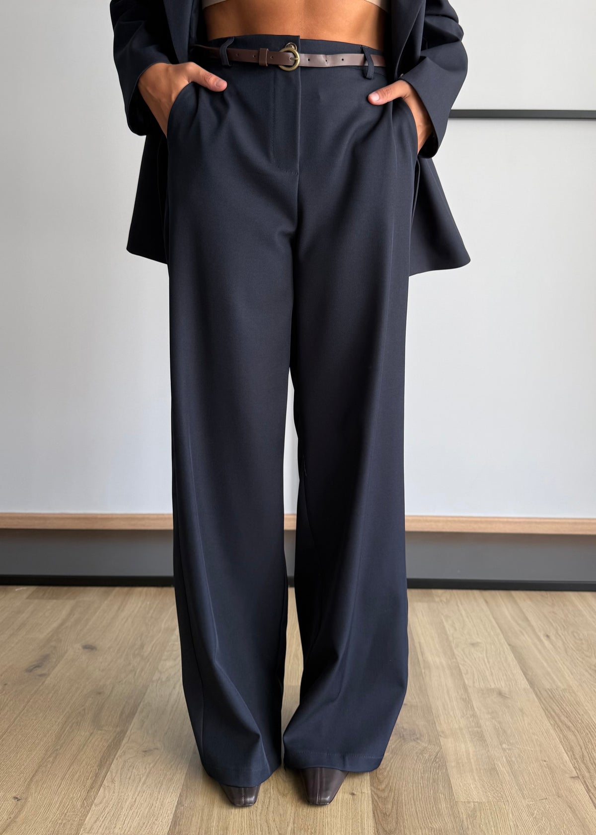Pantalone blu a palazzo - ZAHJR