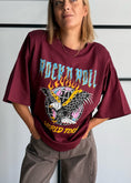Carica l'immagine nel visualizzatore della galleria, T-shirt rock’n’roll bordeaux
