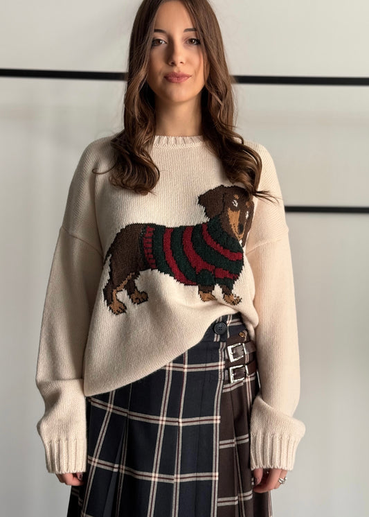 Maglia PHILIALOFT over con bassotto