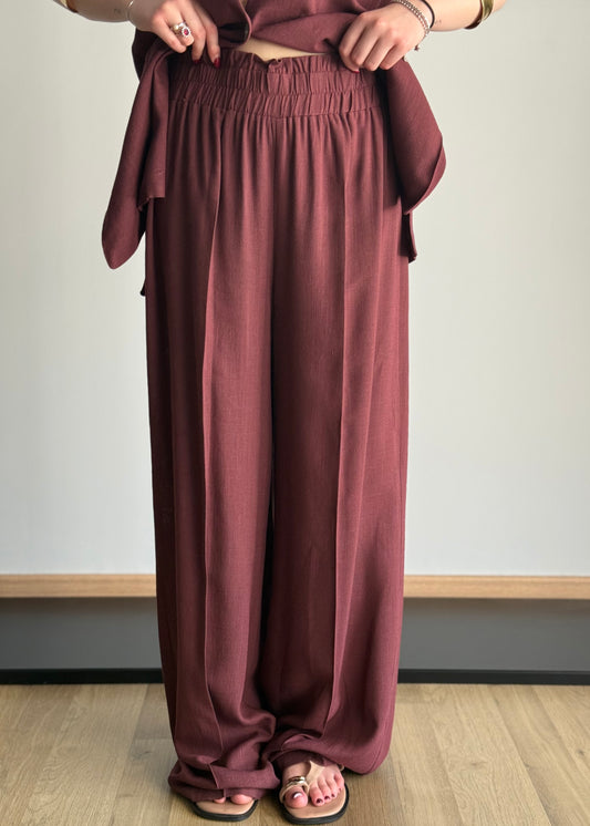 Pantalone palazzo India vita elasticizzata