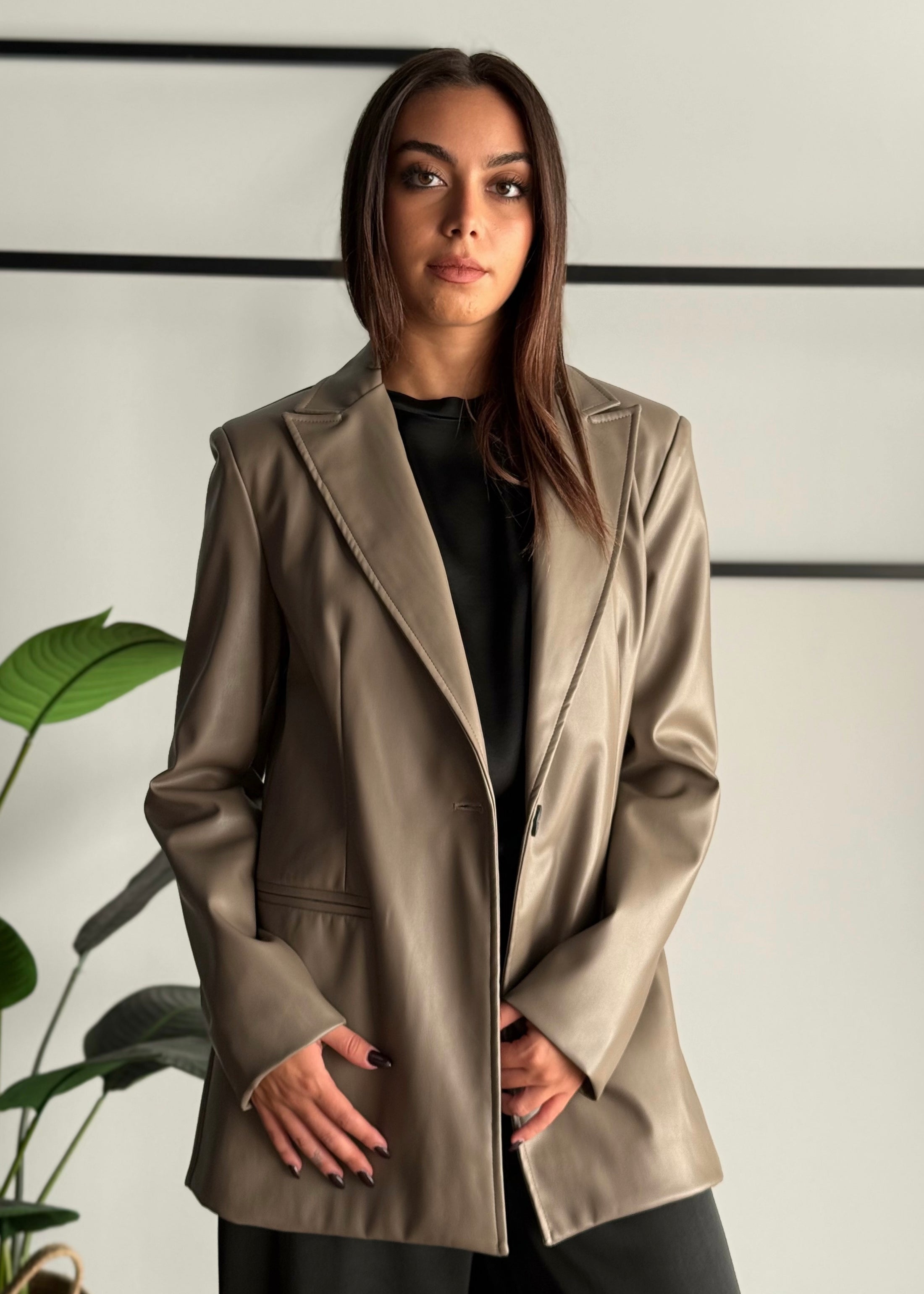 Blazer in ecopelle -KONTATTO