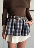 Carica l'immagine nel visualizzatore della galleria, Gonna mini LUMINA a quadri blu
