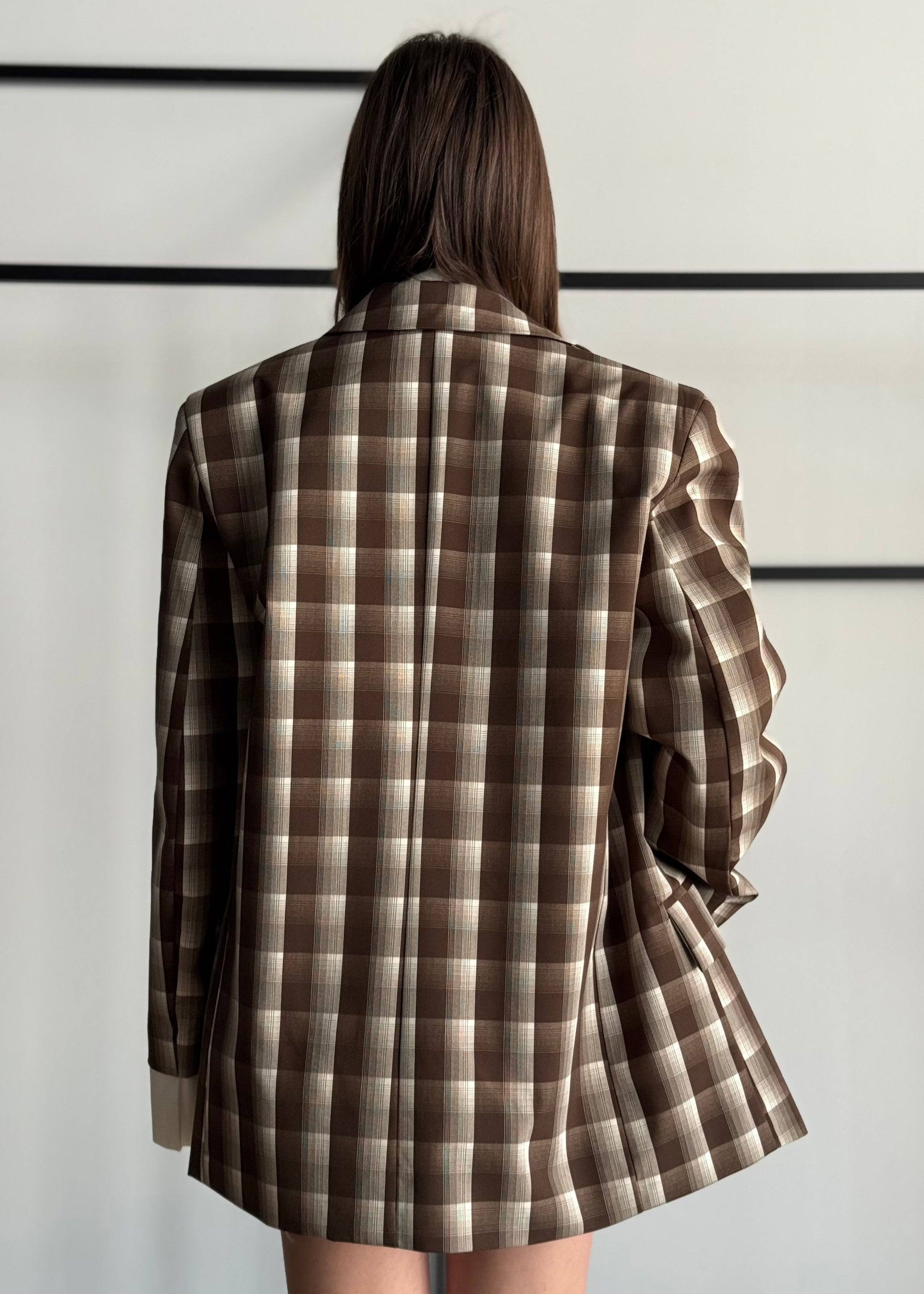 Blazer LUMINA a quadri moro