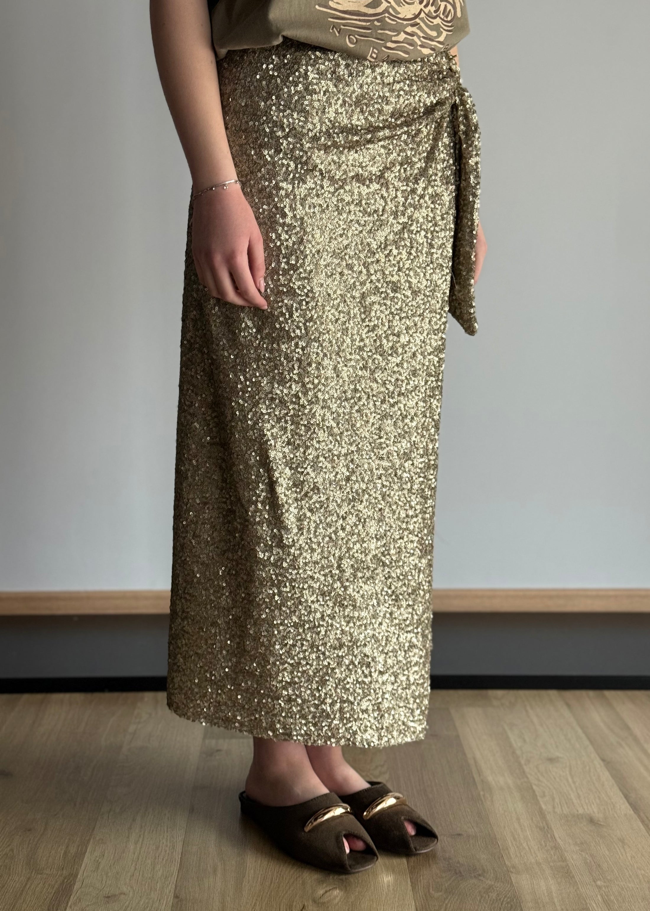 Gonna PHILIALOFT midi con paillettes