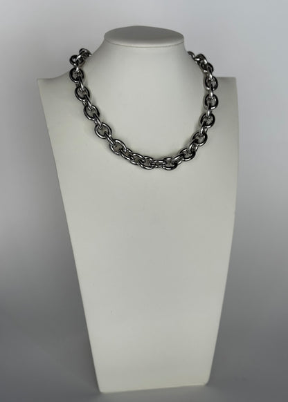 Collana catena argento a maglie grandi