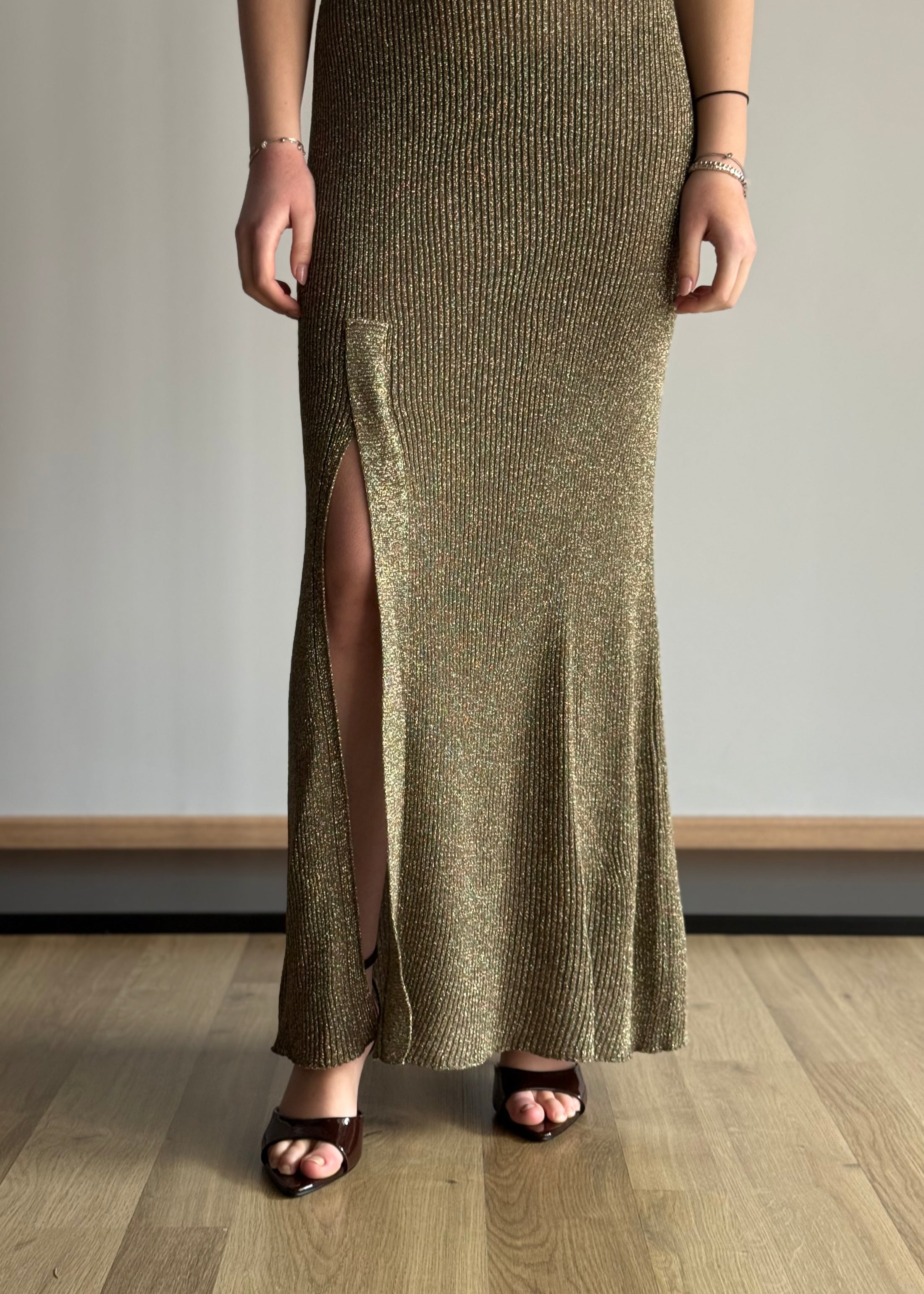 Abito KONTATTO in lurex militare