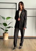 Carica l'immagine nel visualizzatore della galleria, Blazer monopetto con spille in stile militare -ZAHJR
