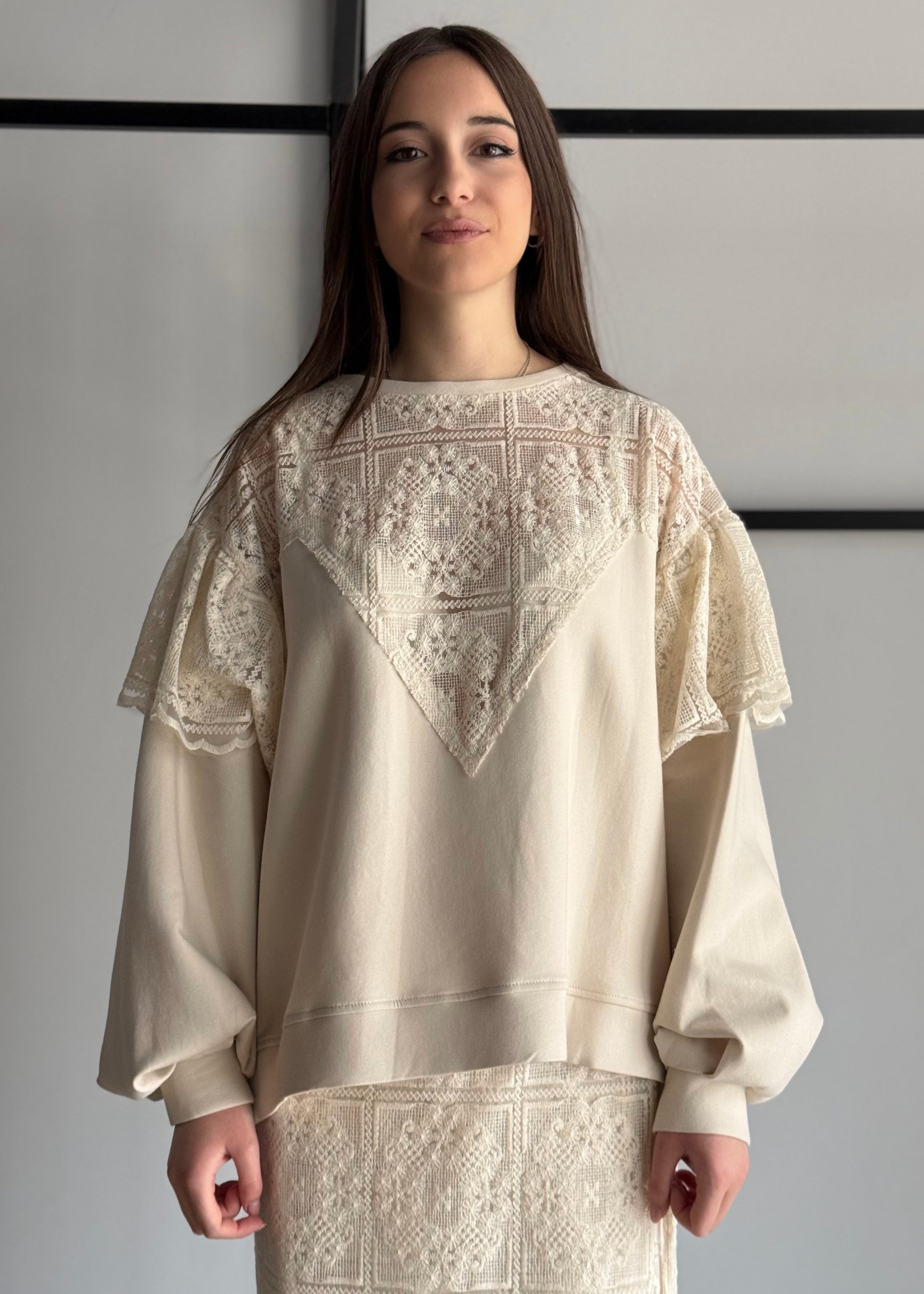 Felpa PHILIALOFT con pizzo