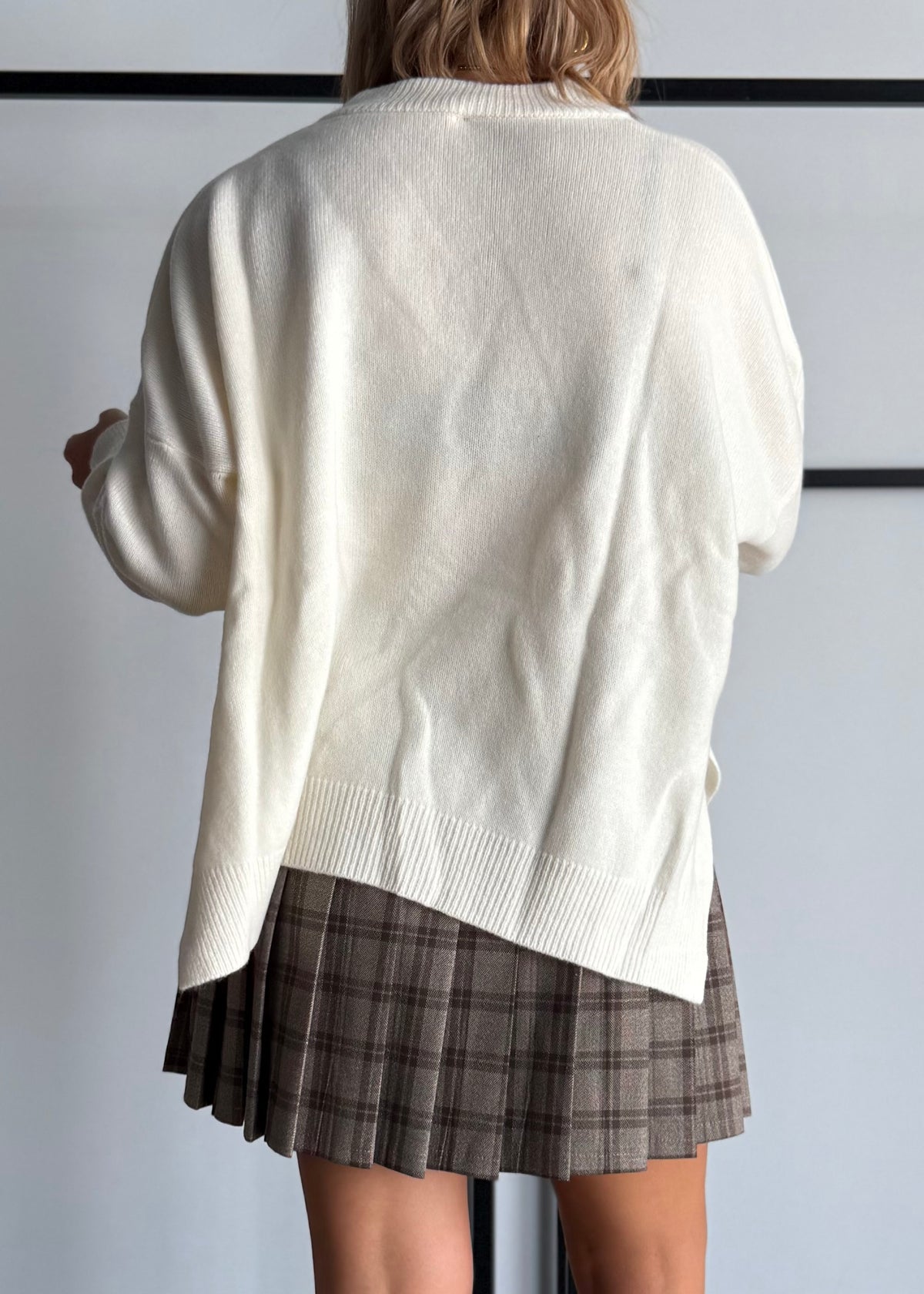 Maglia over scollo V 100%lana - ZAHJR