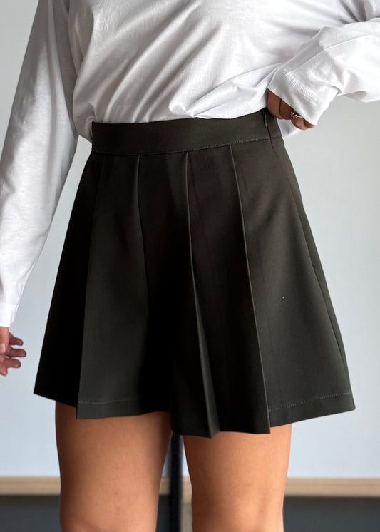 Gonna pantaloncino a pieghe militare - ZAHJR