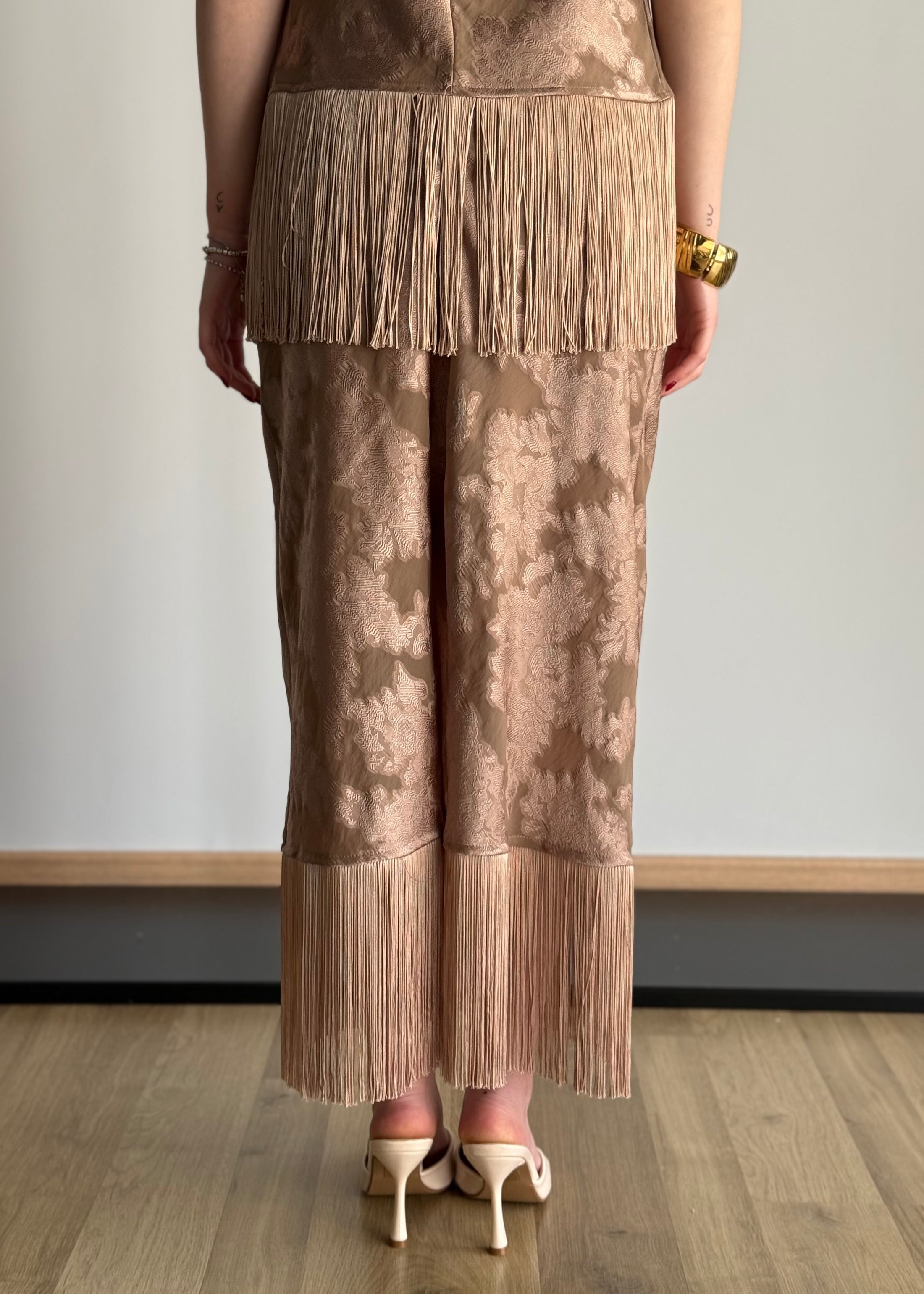 Gonna jacquard PHILIALOFT con frange