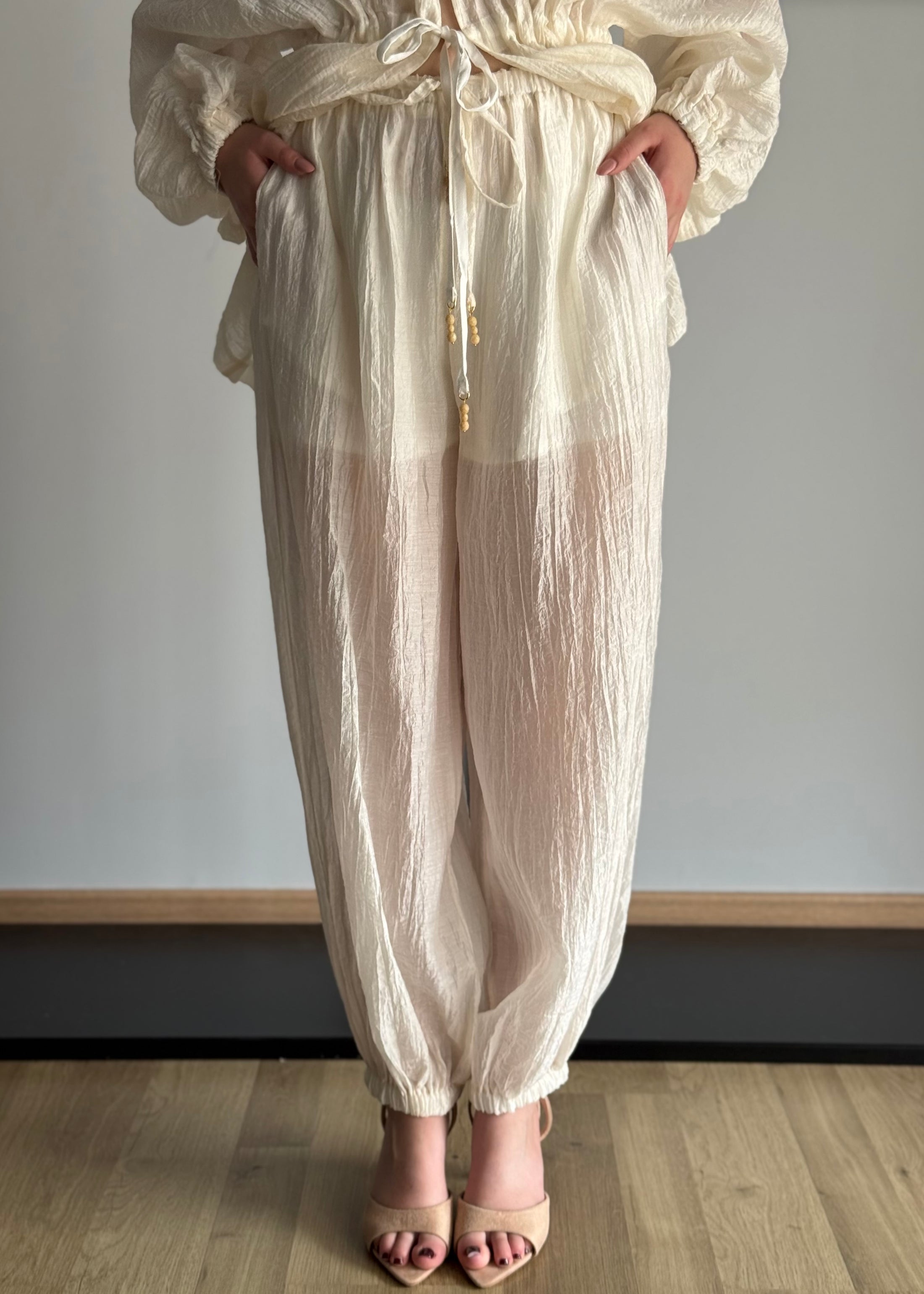 Pantalone PHILIALOFT balloon panna leggero