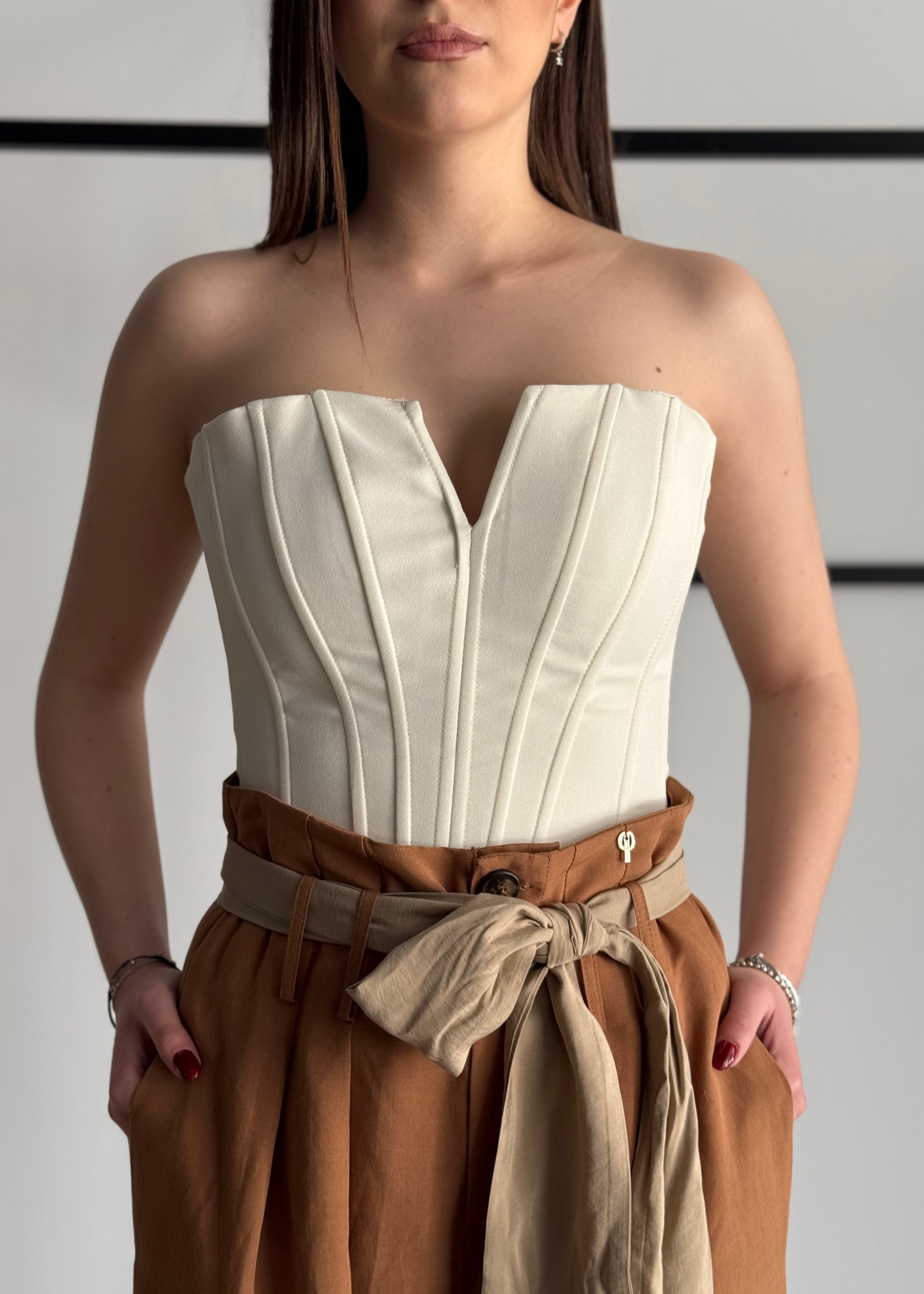 Top bustier THEVICE crema
