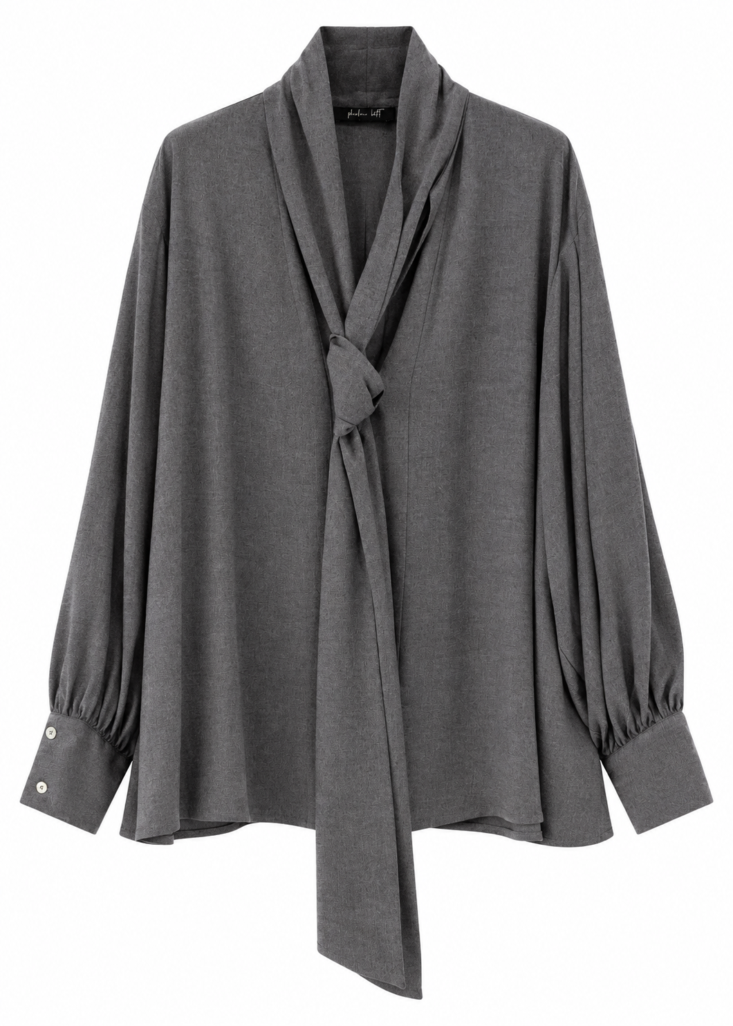 Blusa con fiocco antracite - PHILIALOFT