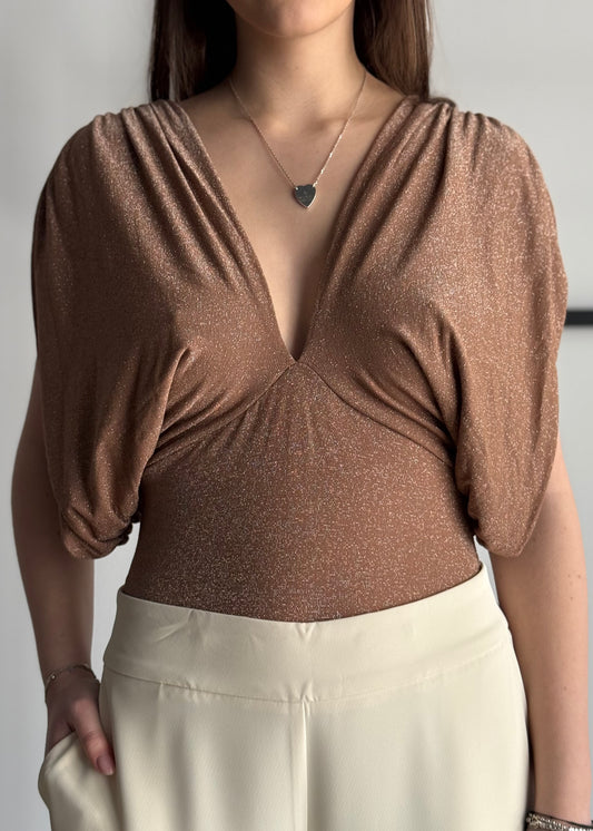 Body ZAHJR in lurex oro