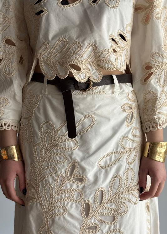 Gonna midi PHILIALOFT ricamata