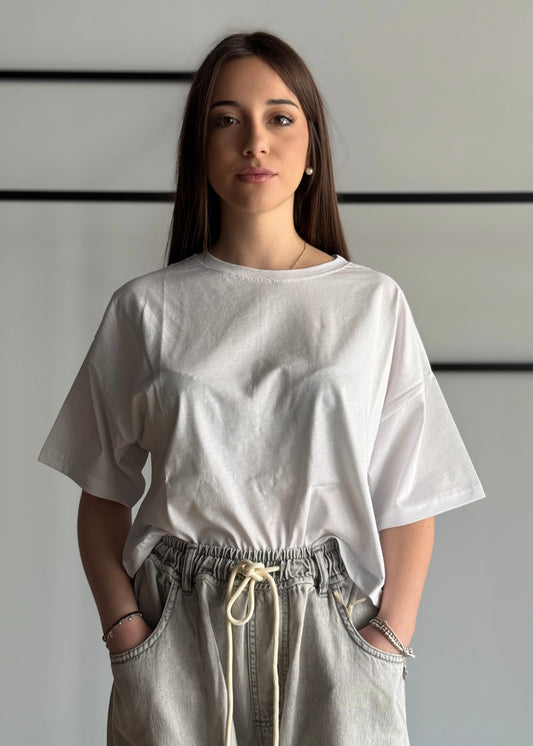 T-shirt THEVICE crop bianco