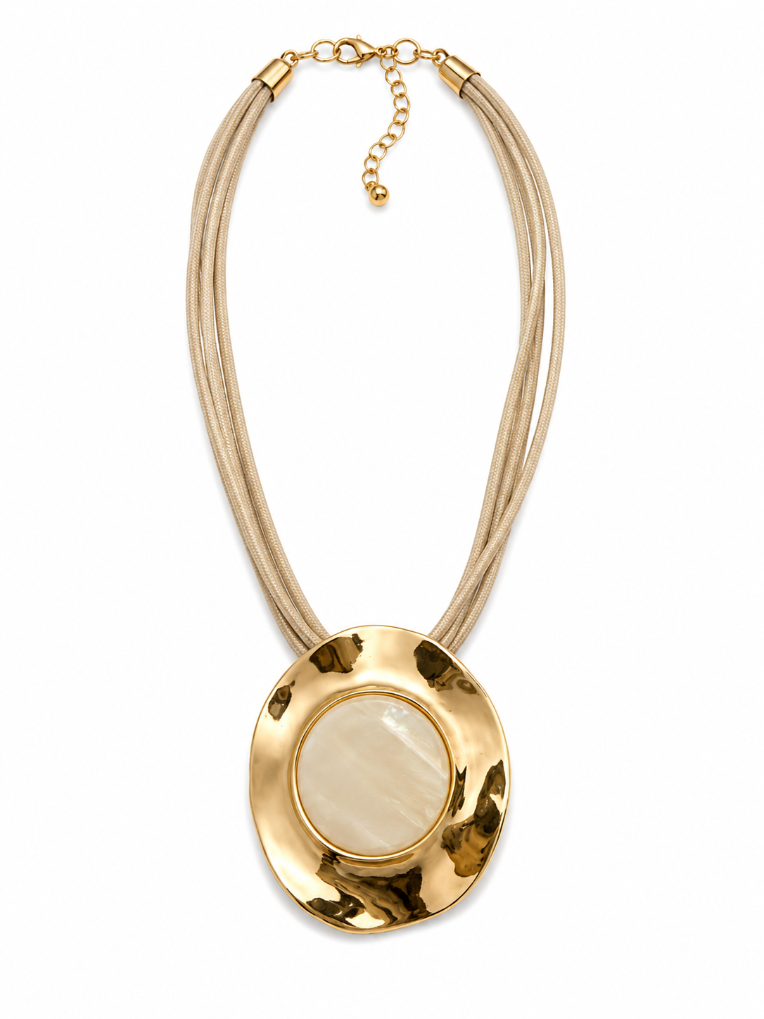 Collana Elegance Dorata con Maxi Pendente Madreperla