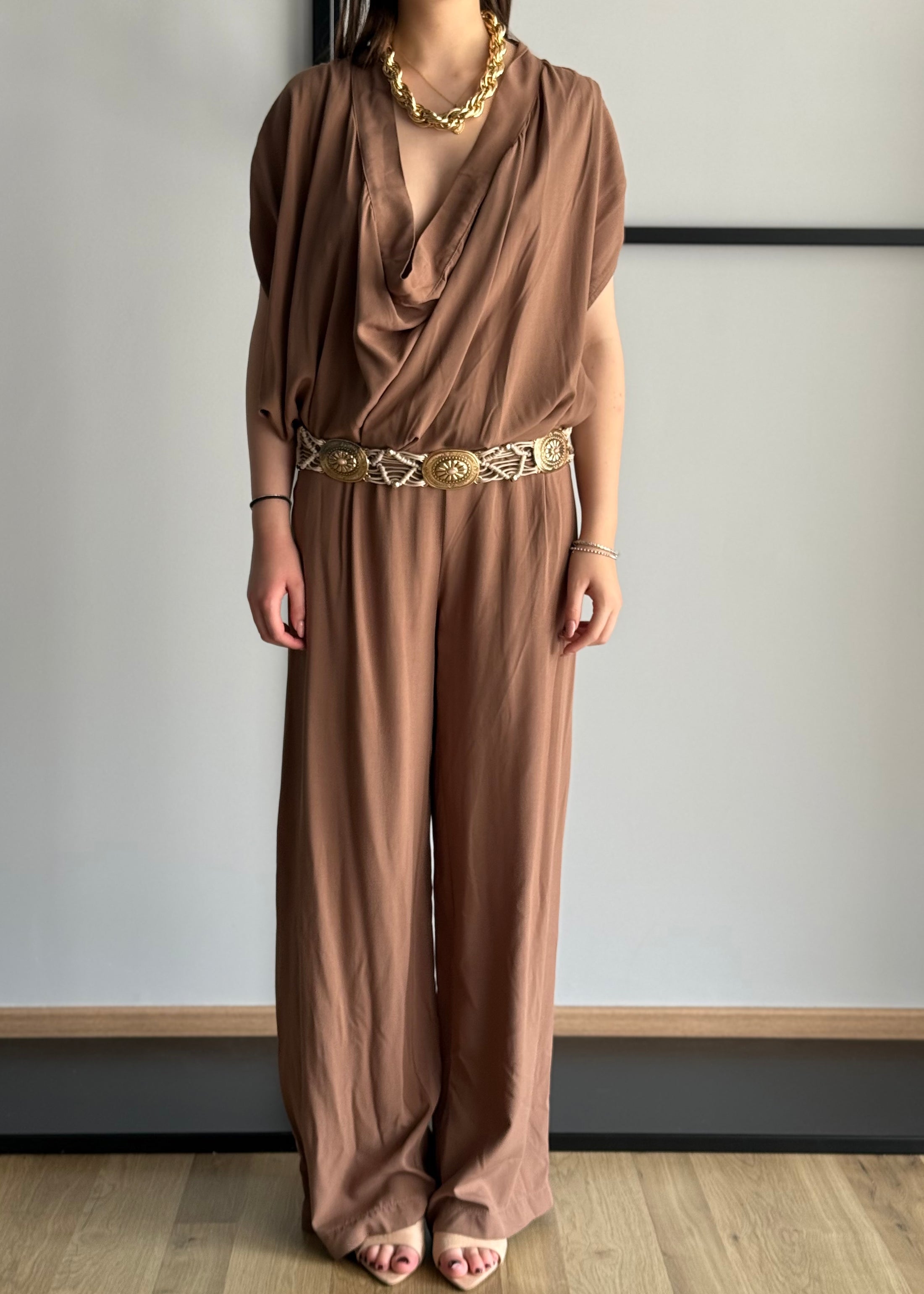 Pantalone KONTATTO palazzo moro fluido