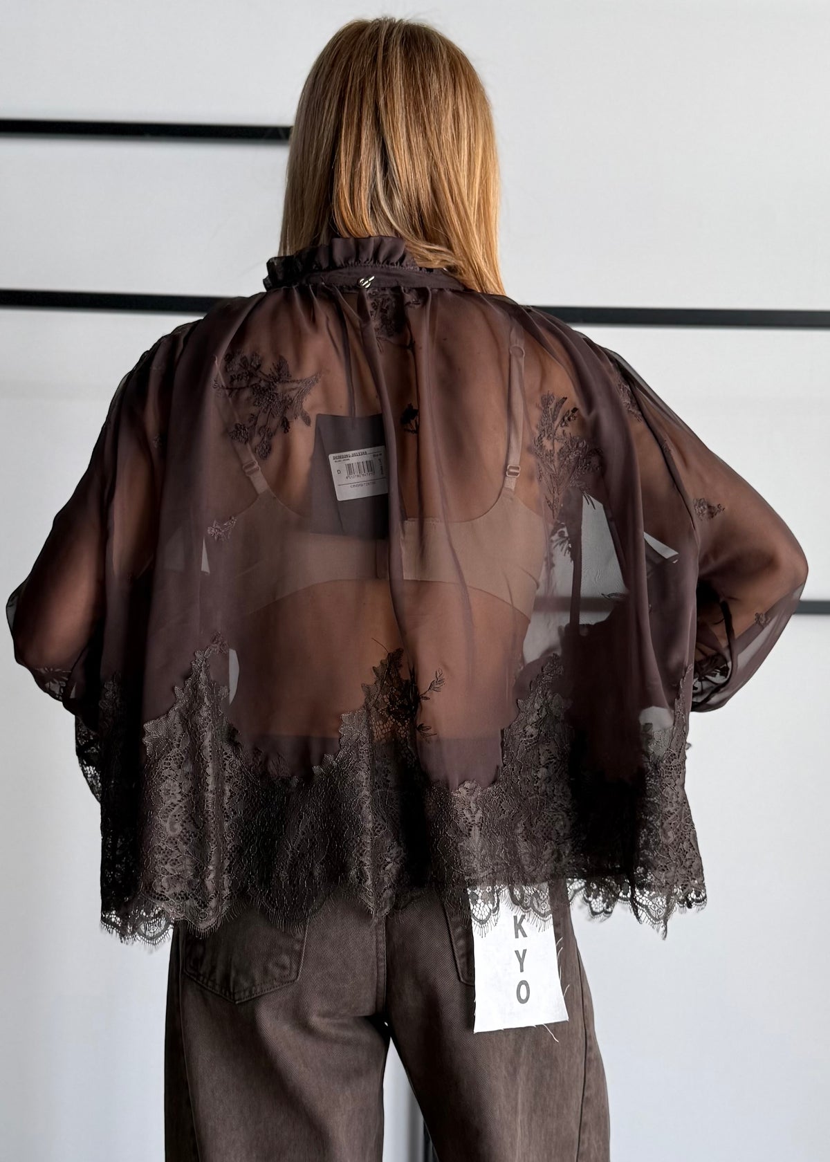 Blusa satin & lace - PHILIALOFT