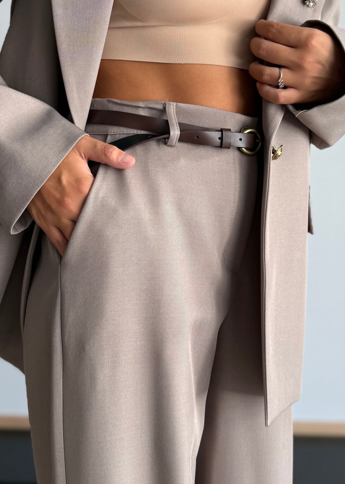 Pantalone Tortora a palazzo - ZAHJR