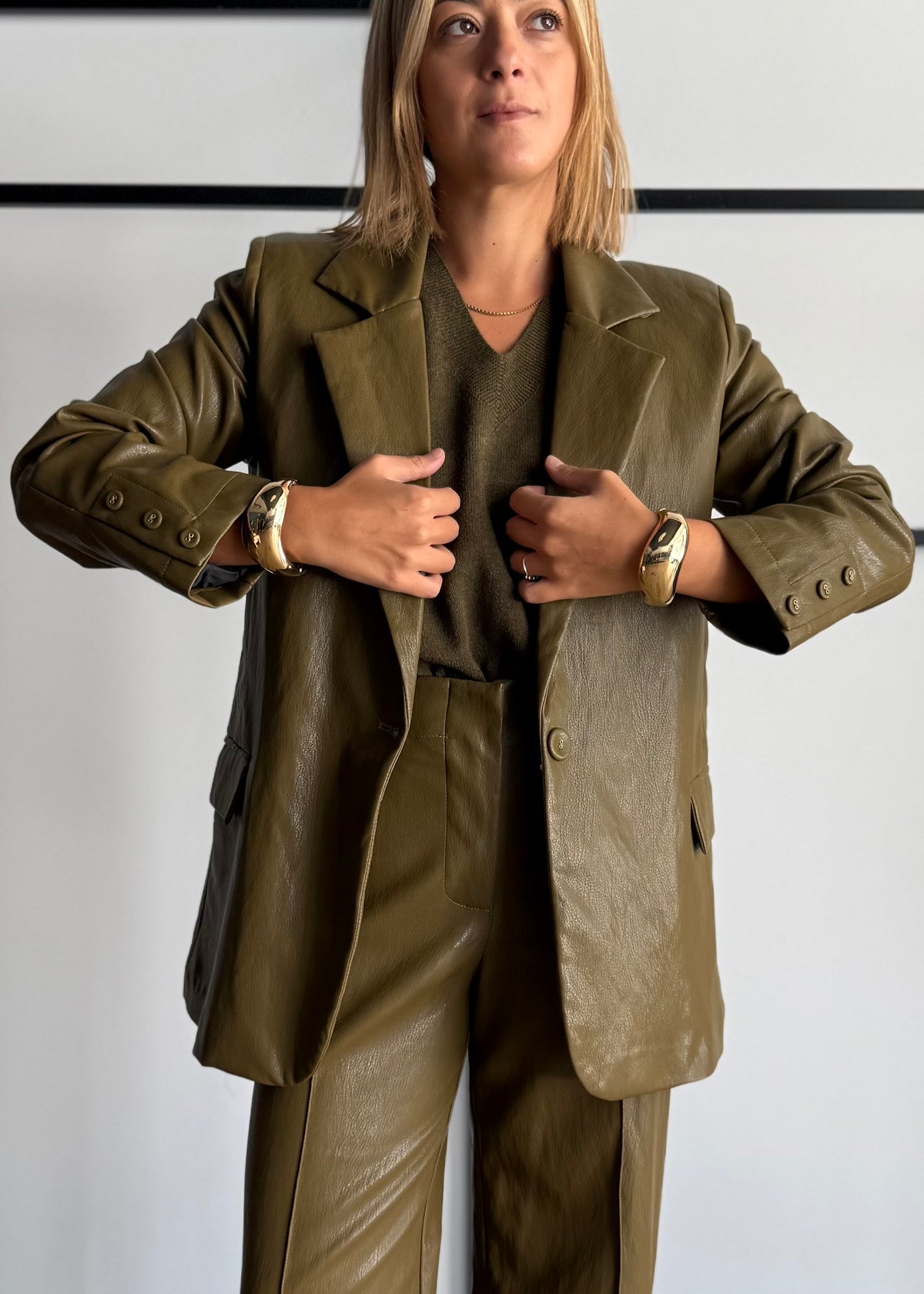 Blazer olio effetto pelle - ZAHJR