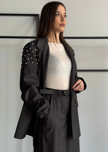 Blazer ZAHJR con spalle tempestate di strass