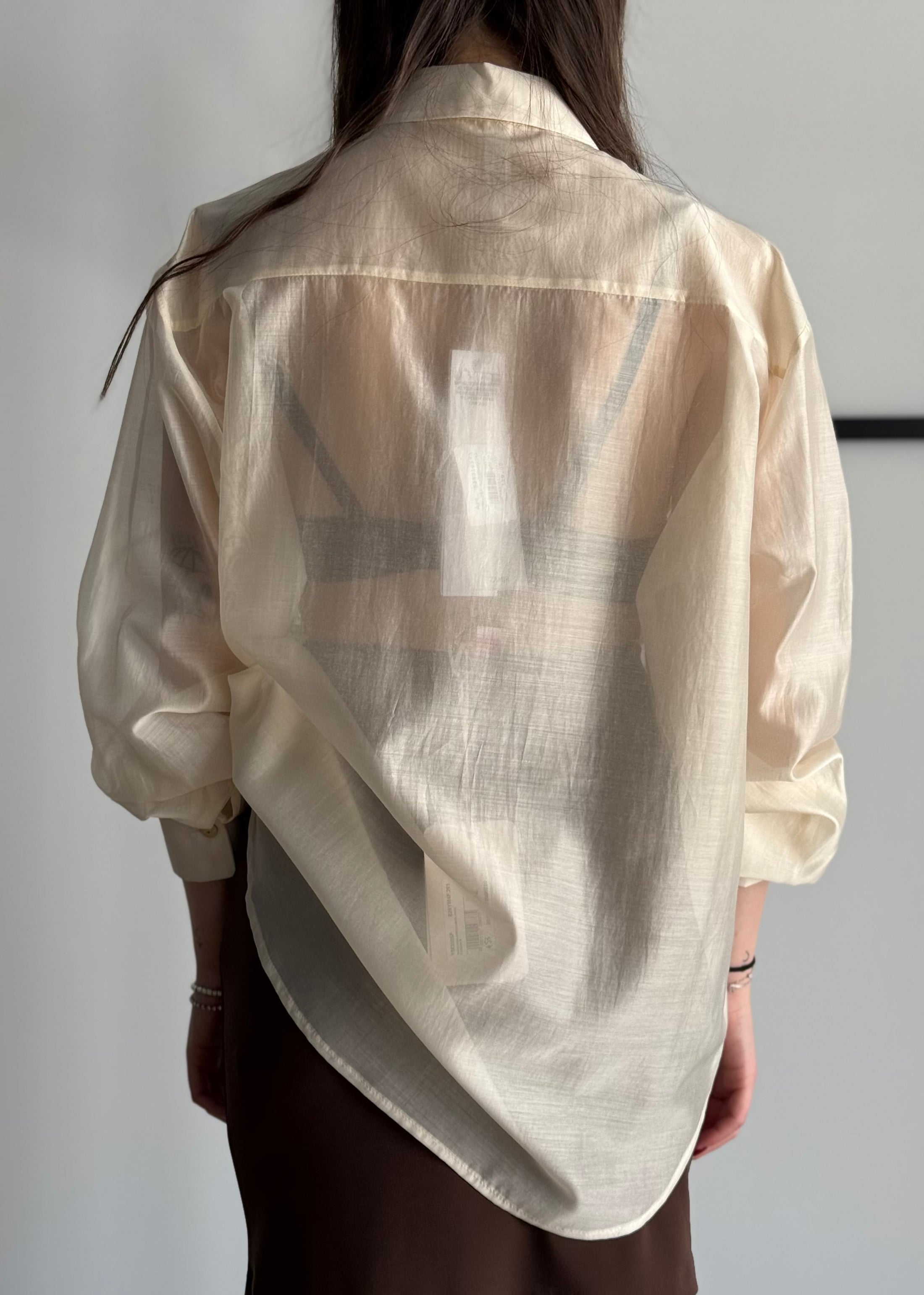 Camicia ZAHJR in pizzo e organza