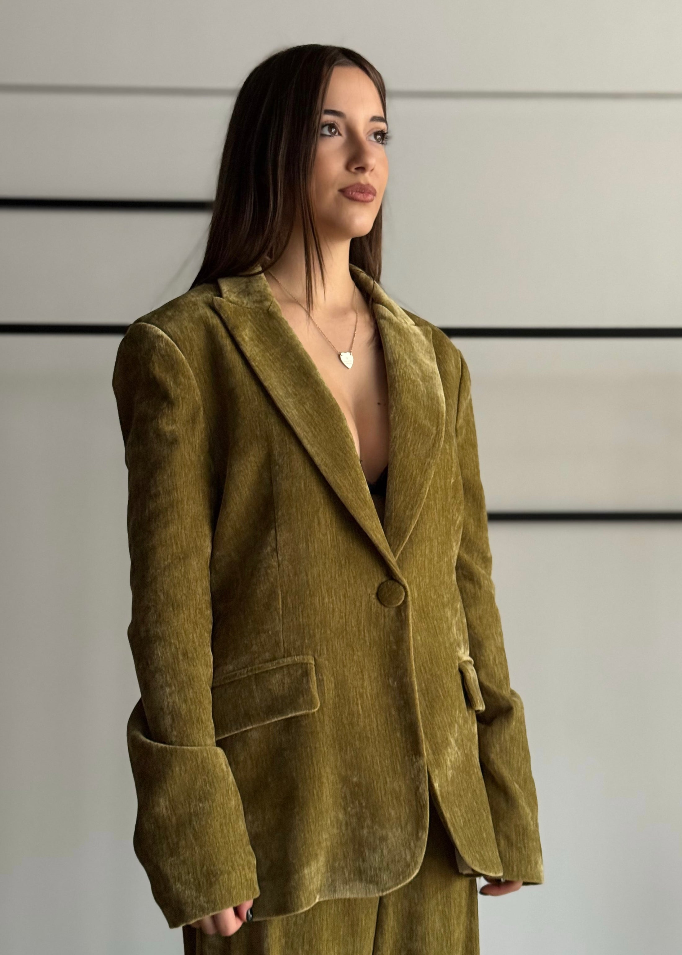 Blazer KONTATTO in velluto monopetto